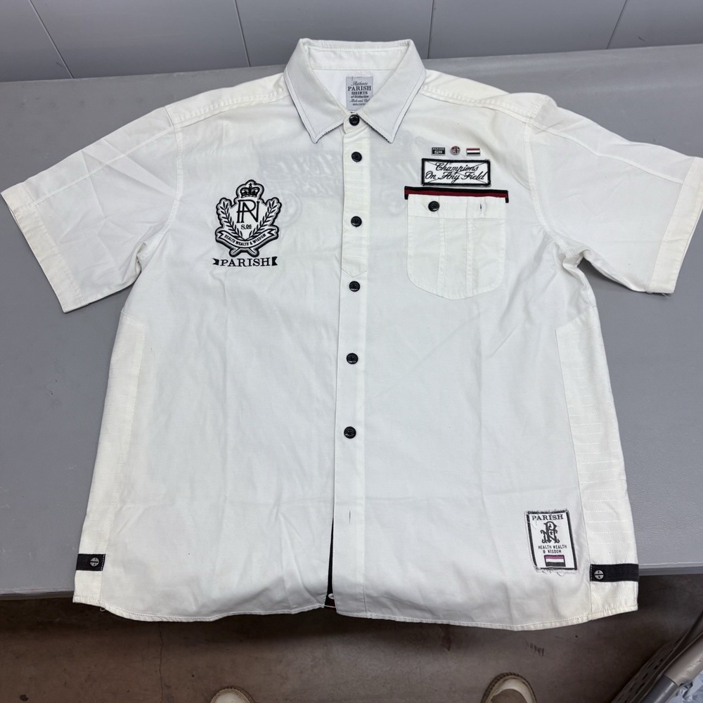 Vintage‎ Authentic Parish Nation Short Sleeve Button-Up Shirt – Size 2XL
